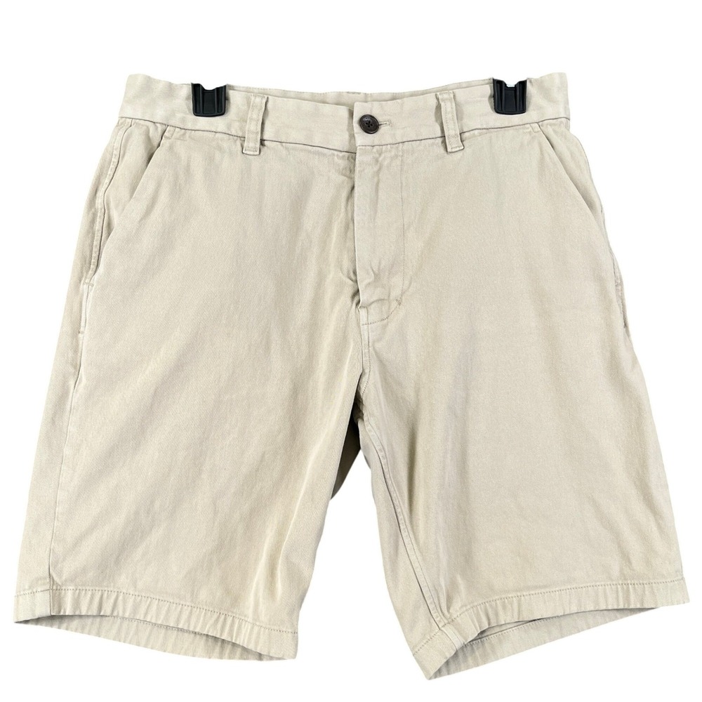 Outerknown Sea Shorts Mens 30 Khaki Organic Cotton Stretch Casual Coastal